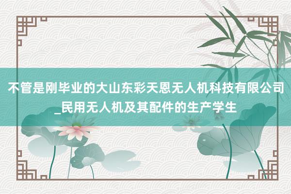 不管是刚毕业的大山东彩天恩无人机科技有限公司_民用无人机及其配件的生产学生